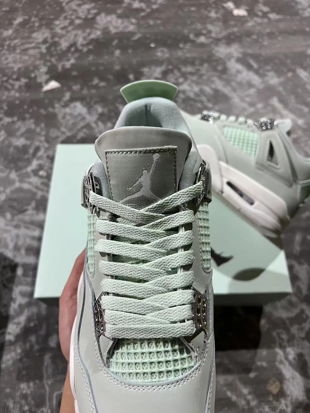 Zapatillas de baloncesto Air Jordan 4 verde menta 4