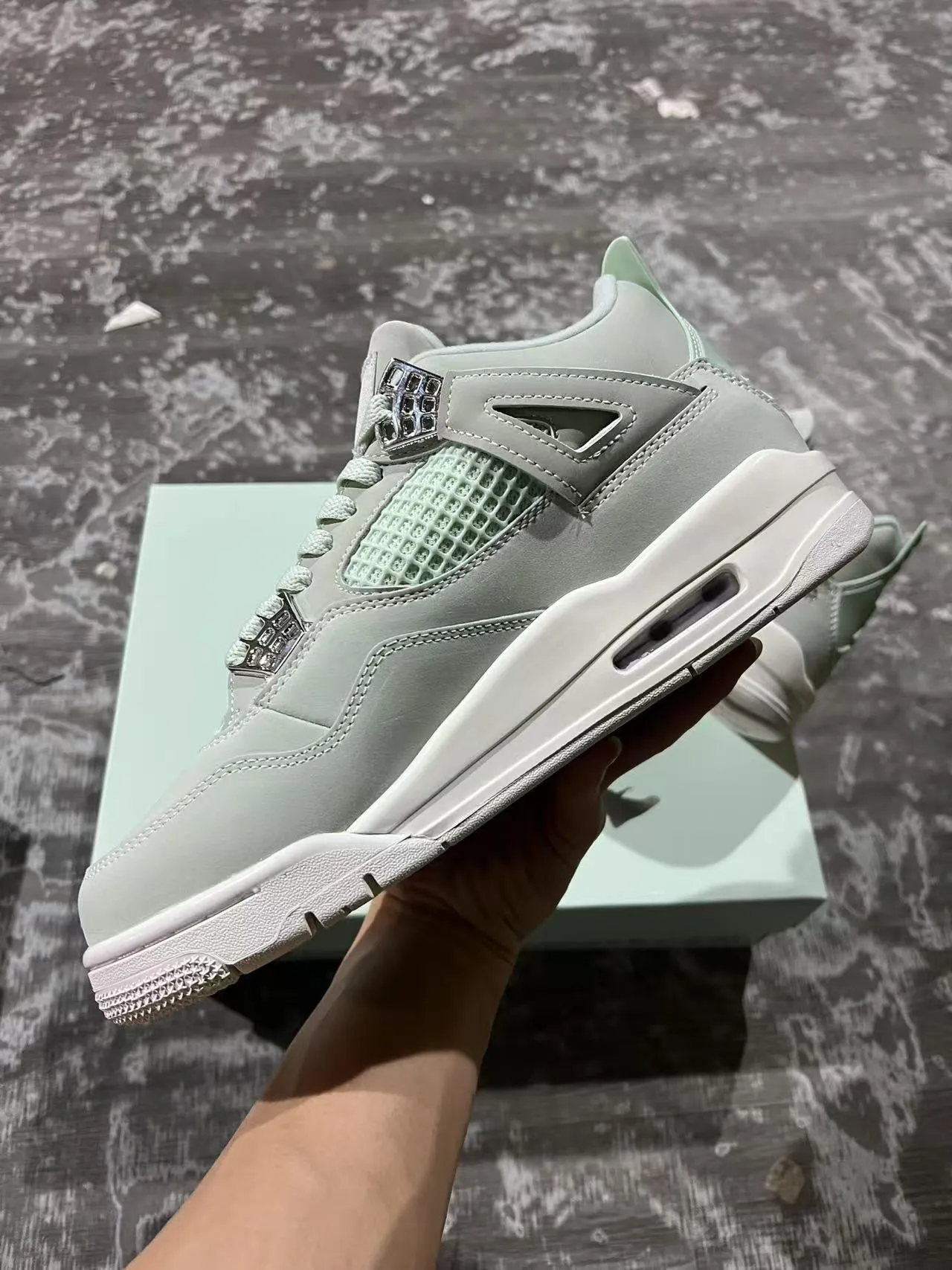Zapatillas de baloncesto Air Jordan 4 verde menta 5