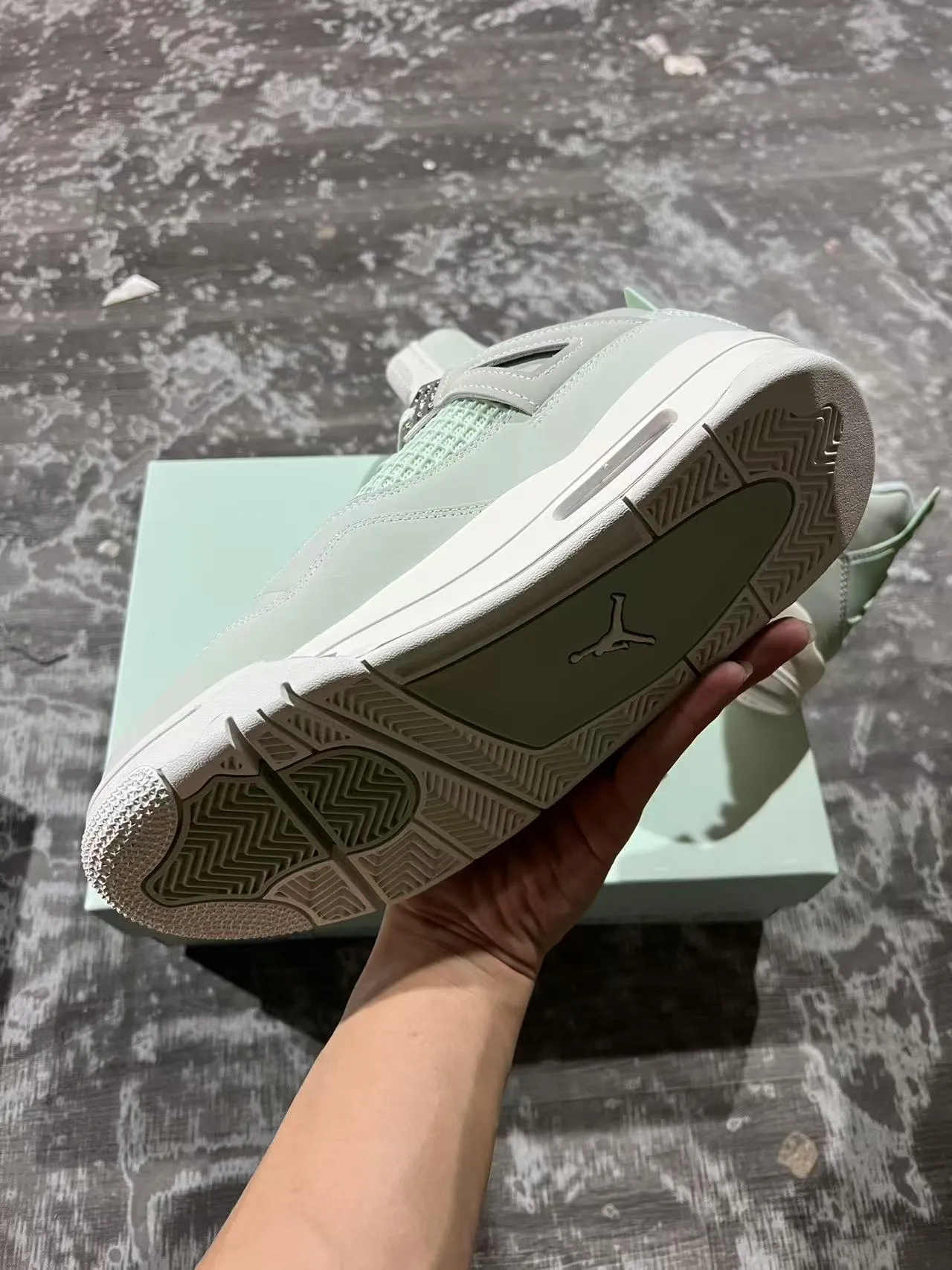 Zapatillas de baloncesto Air Jordan 4 verde menta 6