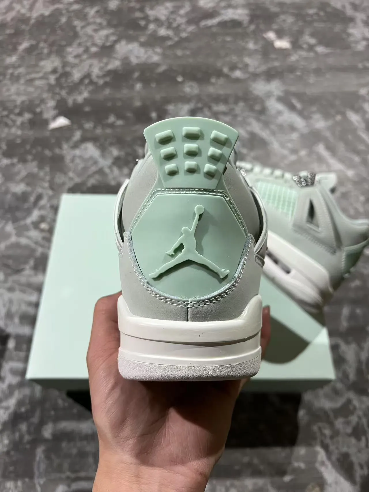 Zapatillas de baloncesto Air Jordan 4 verde menta 8