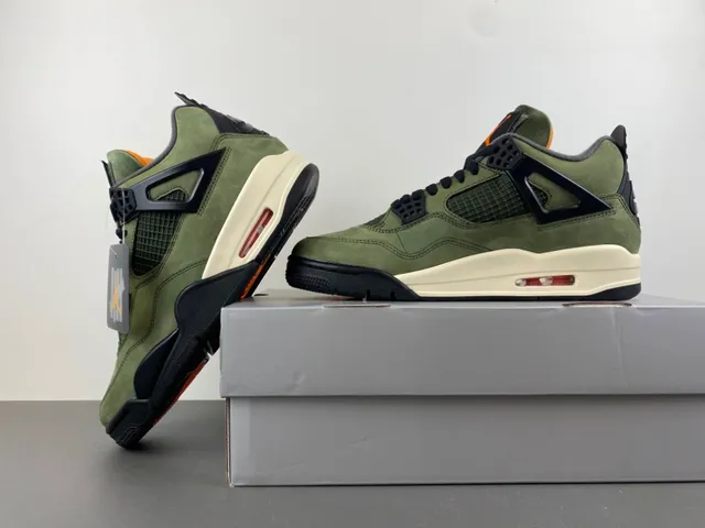 Air Jordan 4 橄榄绿麂皮高帮篮球鞋 14