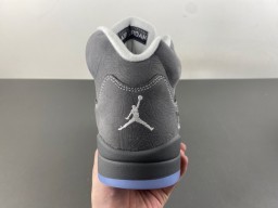 Air Jordan 5 Chaussures de Basketball Gris et Bleu clair 4