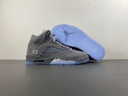 Air Jordan 5 Chaussures de Basketball Gris et Bleu clair 13