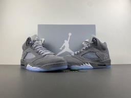 Air Jordan 5 Chaussures de Basketball Gris et Bleu clair 14
