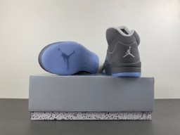 Air Jordan 5 Chaussures de Basketball Gris et Bleu clair 17