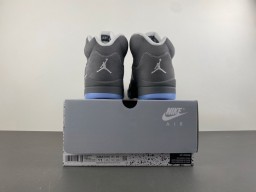 Air Jordan 5 Chaussures de Basketball Gris et Bleu clair 18