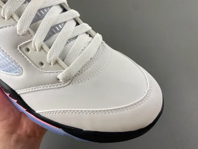 Air Jordan 5 Off-White zapatillas de baloncesto rosas y azules 2