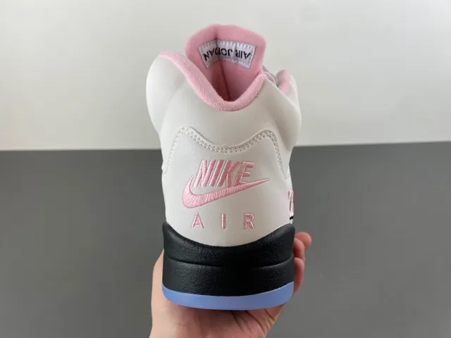 Air Jordan 5 Off-White zapatillas de baloncesto rosas y azules 4