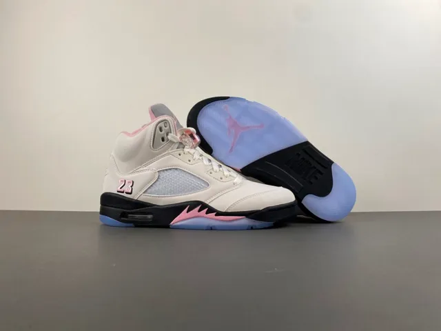 Air Jordan 5 Off-White zapatillas de baloncesto rosas y azules 13