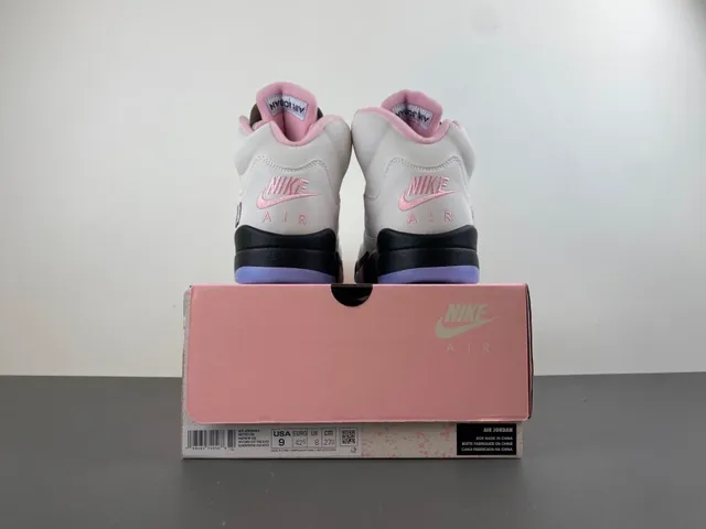 Air Jordan 5 Off-White zapatillas de baloncesto rosas y azules 18
