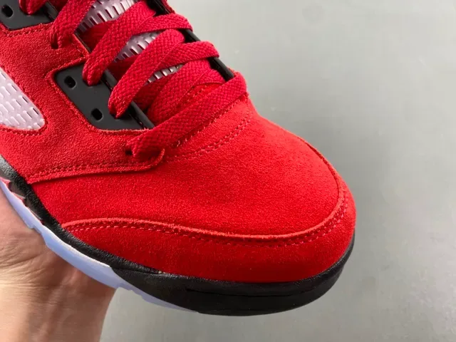 Air Jordan 5 लाल काला हल्का नीला बास्केटबॉल जूते 2