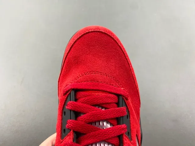 Air Jordan 5 लाल काला हल्का नीला बास्केटबॉल जूते 5