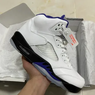 Air Jordan 5 সাদা কালো রয়্যাল ব্লু বাস্কেটবল জুতো