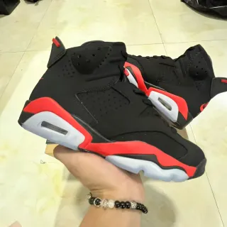 Tênis de basquete Air Jordan 6 preto vermelho branco