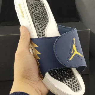 Air Jordan Hydro 1 海军蓝白金拖鞋