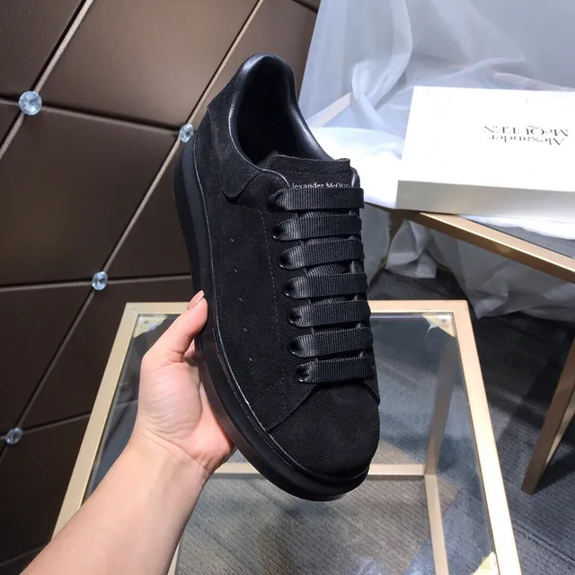 Alexander McQueen Oversized Sneaker Black Suede Lifestyle Sneakers 2