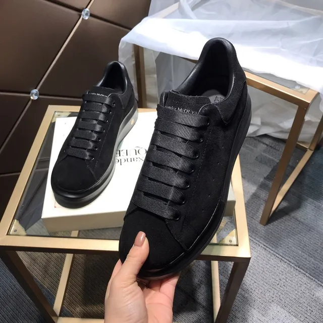 Alexander McQueen Oversized Sneaker Black Suede Lifestyle Sneakers 3