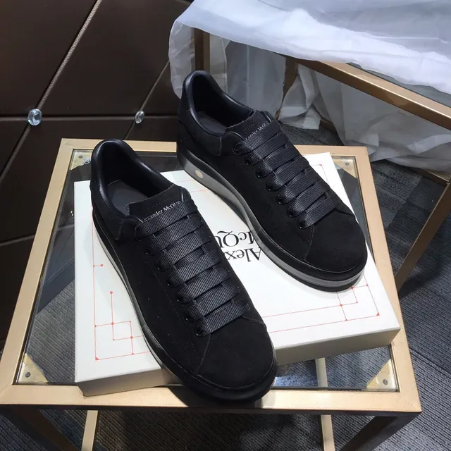 Alexander McQueen Oversized Sneaker Black Suede Lifestyle Sneakers 7