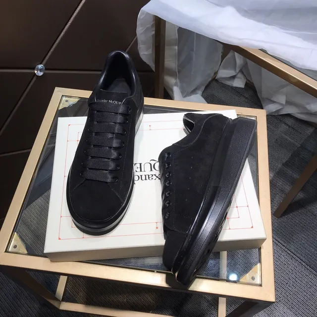 Alexander McQueen Oversized Sneaker Black Suede Lifestyle Sneakers 8
