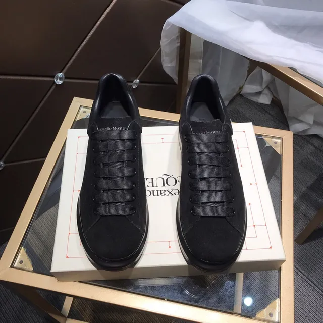 Alexander McQueen Oversized Sneaker Black Suede Lifestyle Sneakers 9