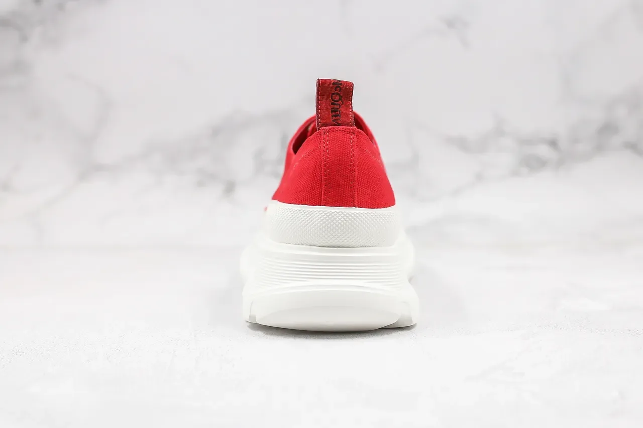 Alexander McQueen Oversized Sneaker Red Canvas Chunky Sneakers 3