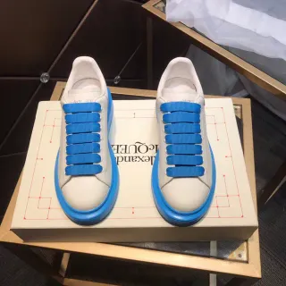 Alexander McQueen Oversized Sneaker White and Blue Lifestyle Sneakers