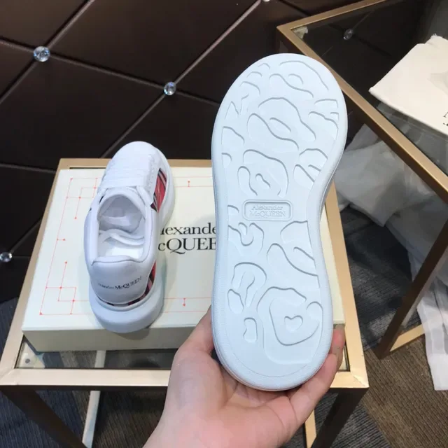Alexander McQueen Oversized Sneaker White and Red Tartan Lifestyle Sneakers 3