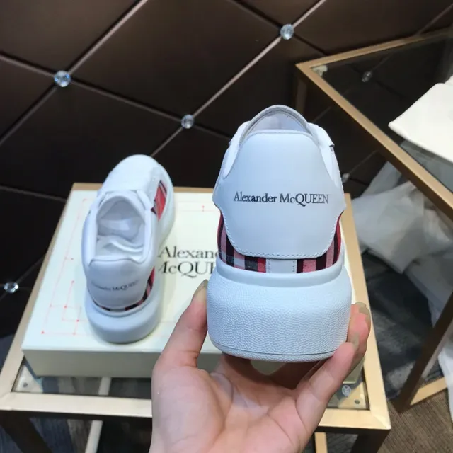 Alexander McQueen Oversized Sneaker White and Red Tartan Lifestyle Sneakers 6