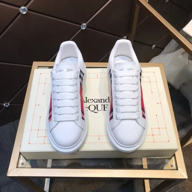 Alexander McQueen Oversized Sneaker White and Red Tartan Lifestyle Sneakers 9
