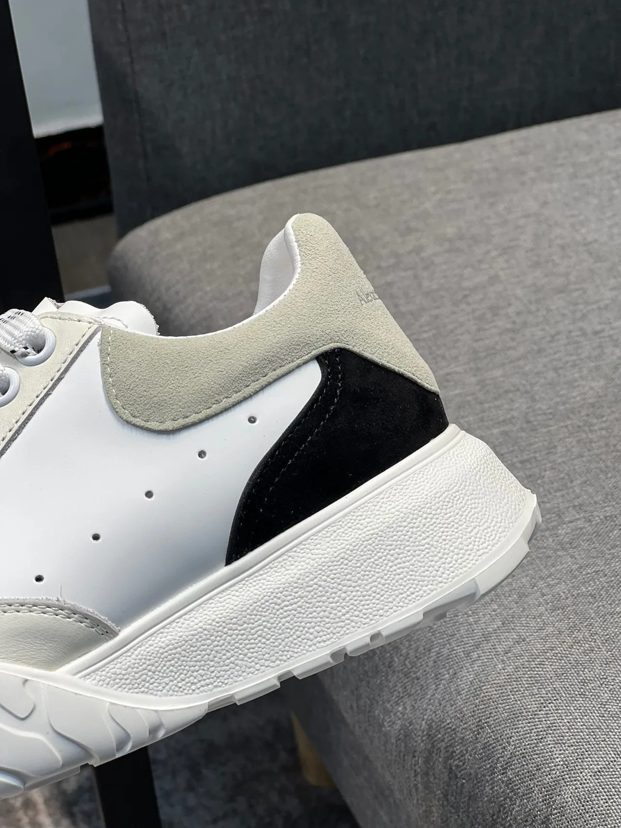 Alexander McQueen Oversized Sneaker White Gray Black Chunky Sneakers 8