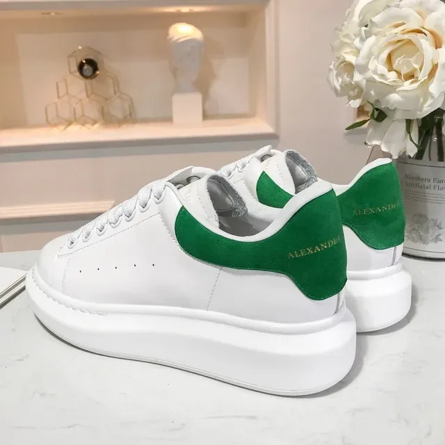 Alexander McQueen Oversized Sneaker White Green Sole Leather Upper Lifestyle Sneakers 3