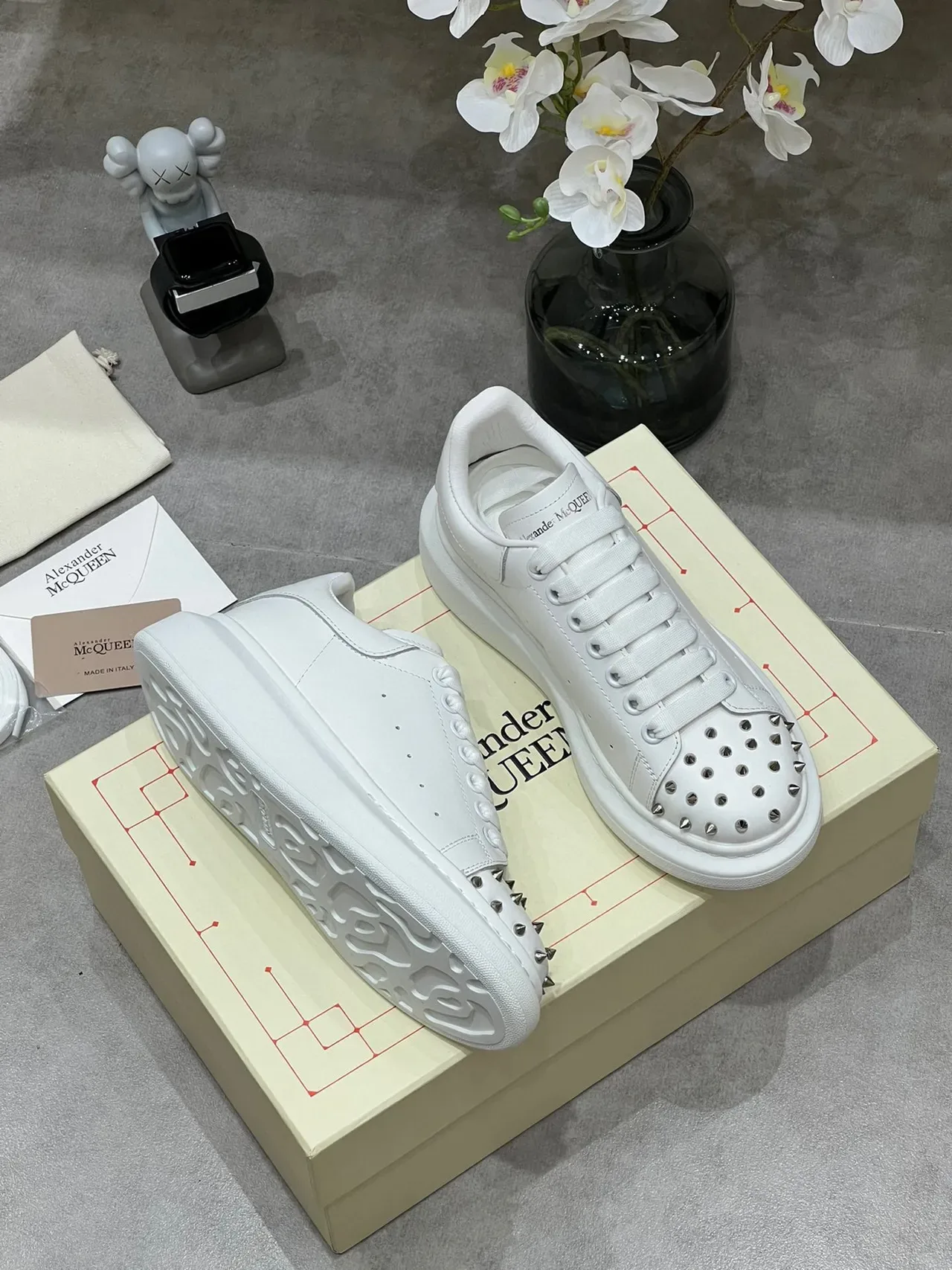 Alexander McQueen Oversized Sneaker White Studded Toe Lifestyle Sneakers 8