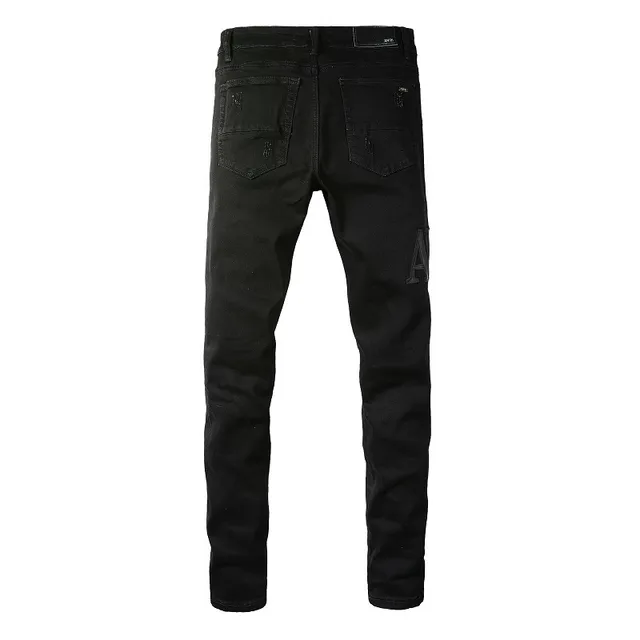 Amiri Negro Beige Desgastado Slim-Fit Jeans 2