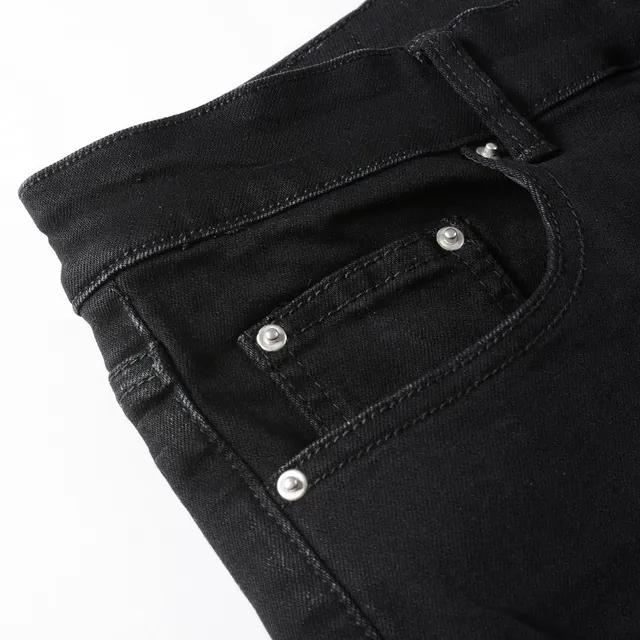 Amiri Negro Beige Desgastado Slim-Fit Jeans 11