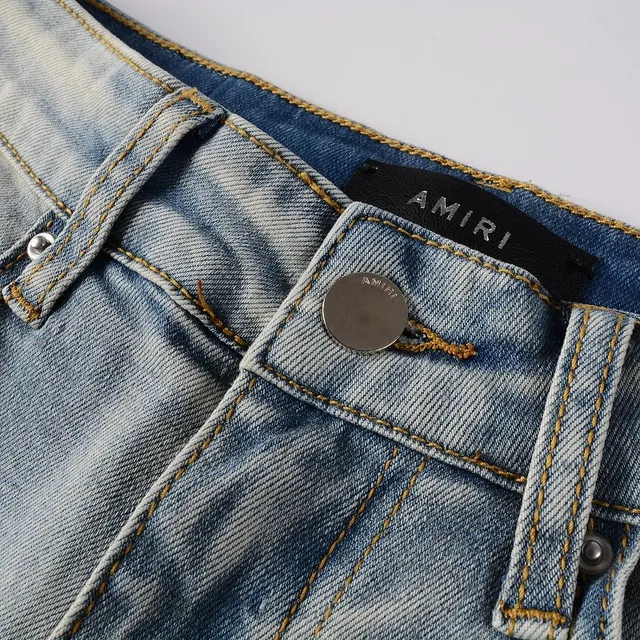 Amiri Logo Print Distressed Skinny Jeans 3