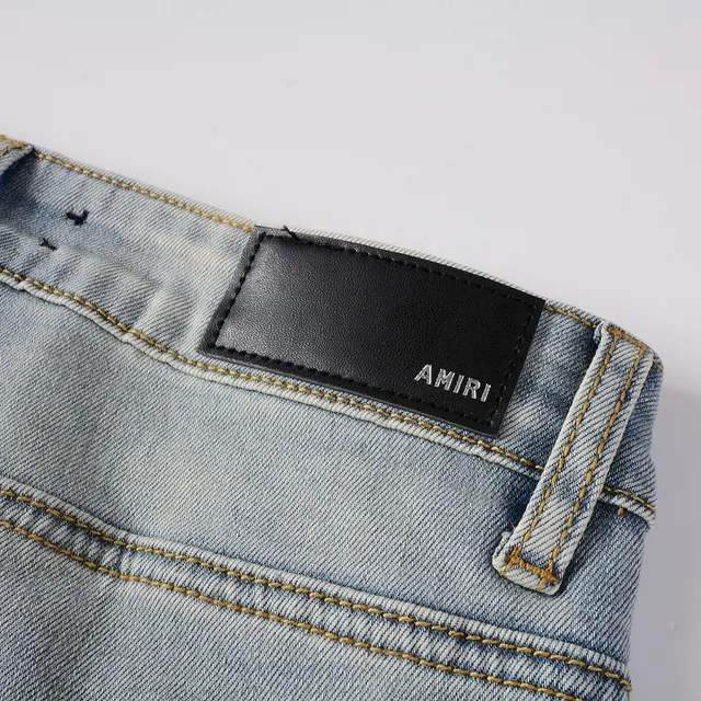 Amiri Logo Print Distressed Skinny Jeans 12