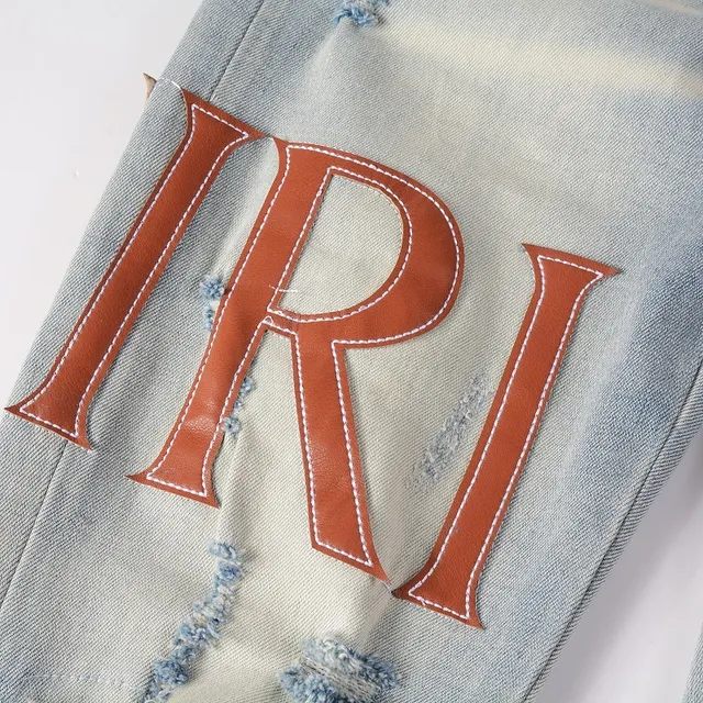 Amiri Logo Print Distressed Skinny Jeans 16