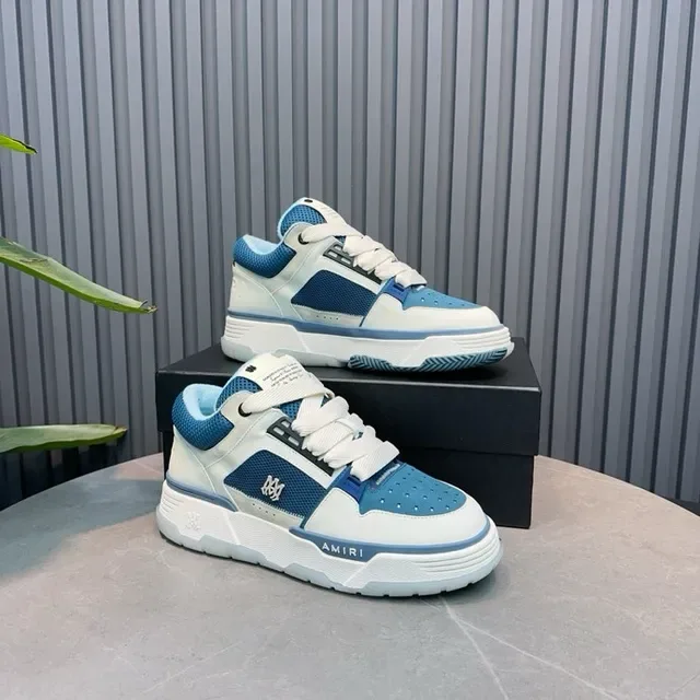Amiri MA Court Blancs et Bleus Sneakers Lifestyle 3