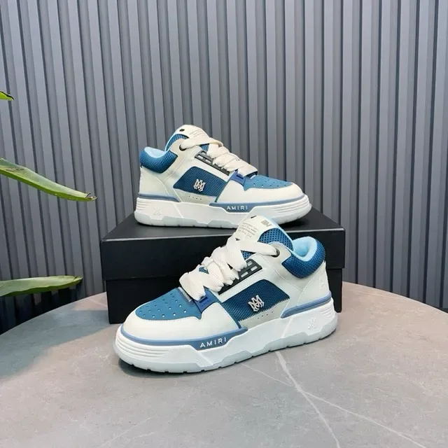 Amiri MA Court Blancs et Bleus Sneakers Lifestyle 4