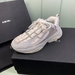 Amiri Skel Top Light Gray and Off-White Chunky Sneakers