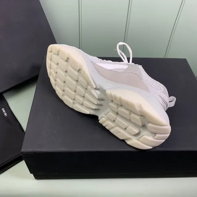 Amiri Skel Top Light Gray and Off-White Chunky Sneakers 2