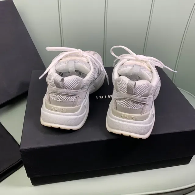 Amiri Skel Top Light Gray and Off-White Chunky Sneakers 6