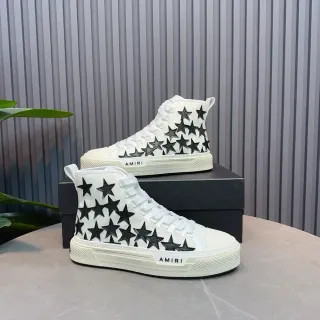 Amiri Skel Top সাদা ও কালো Star-Appliqué Lifestyle Sneakers