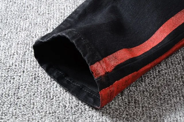Amiri Faixa de Pista Calça Jeans Preta Desgastada 3