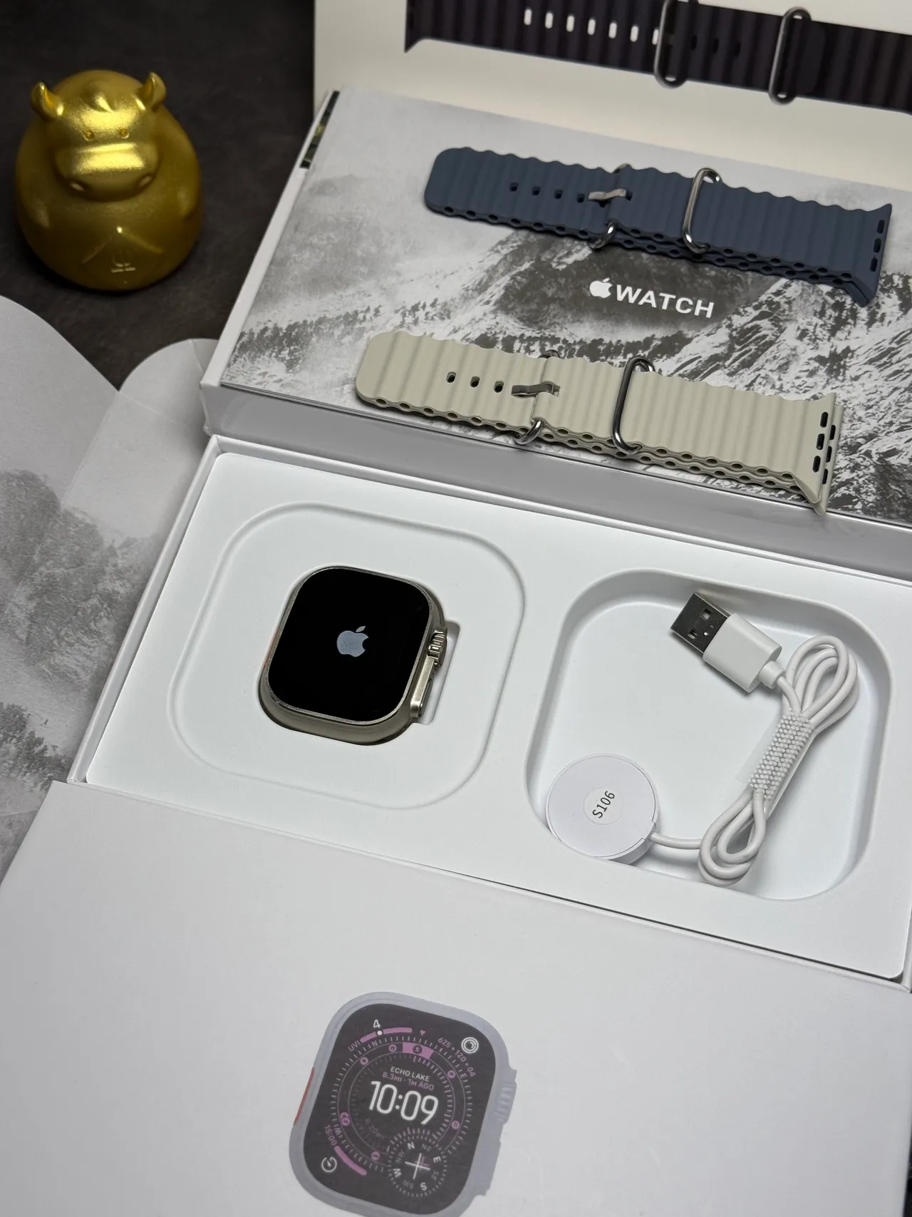 Apple Watch Ultra Cinza Ardósia Sport Band Relógio Desportivo 4
