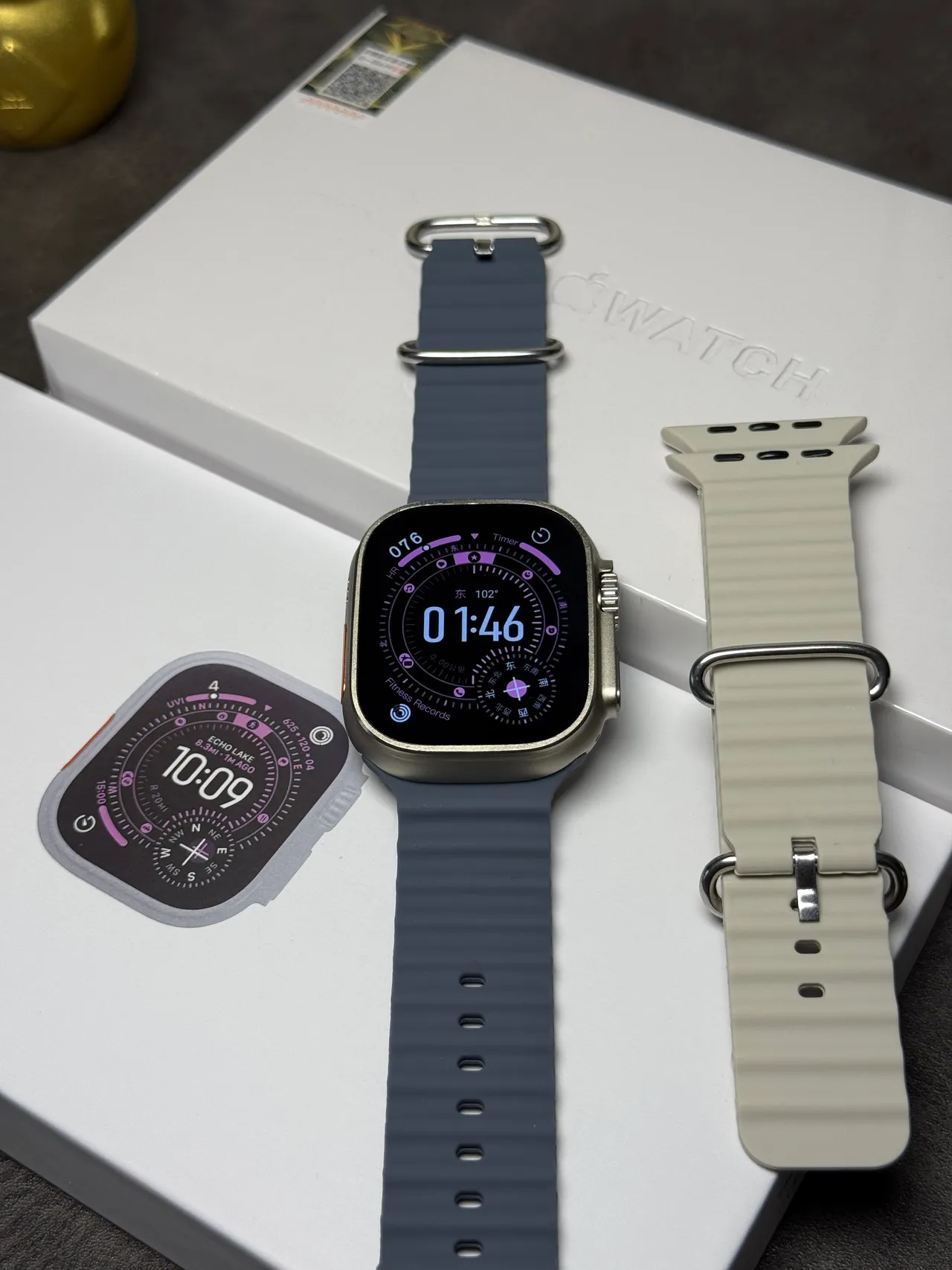 Apple Watch Ultra Cinza Ardósia Sport Band Relógio Desportivo 8