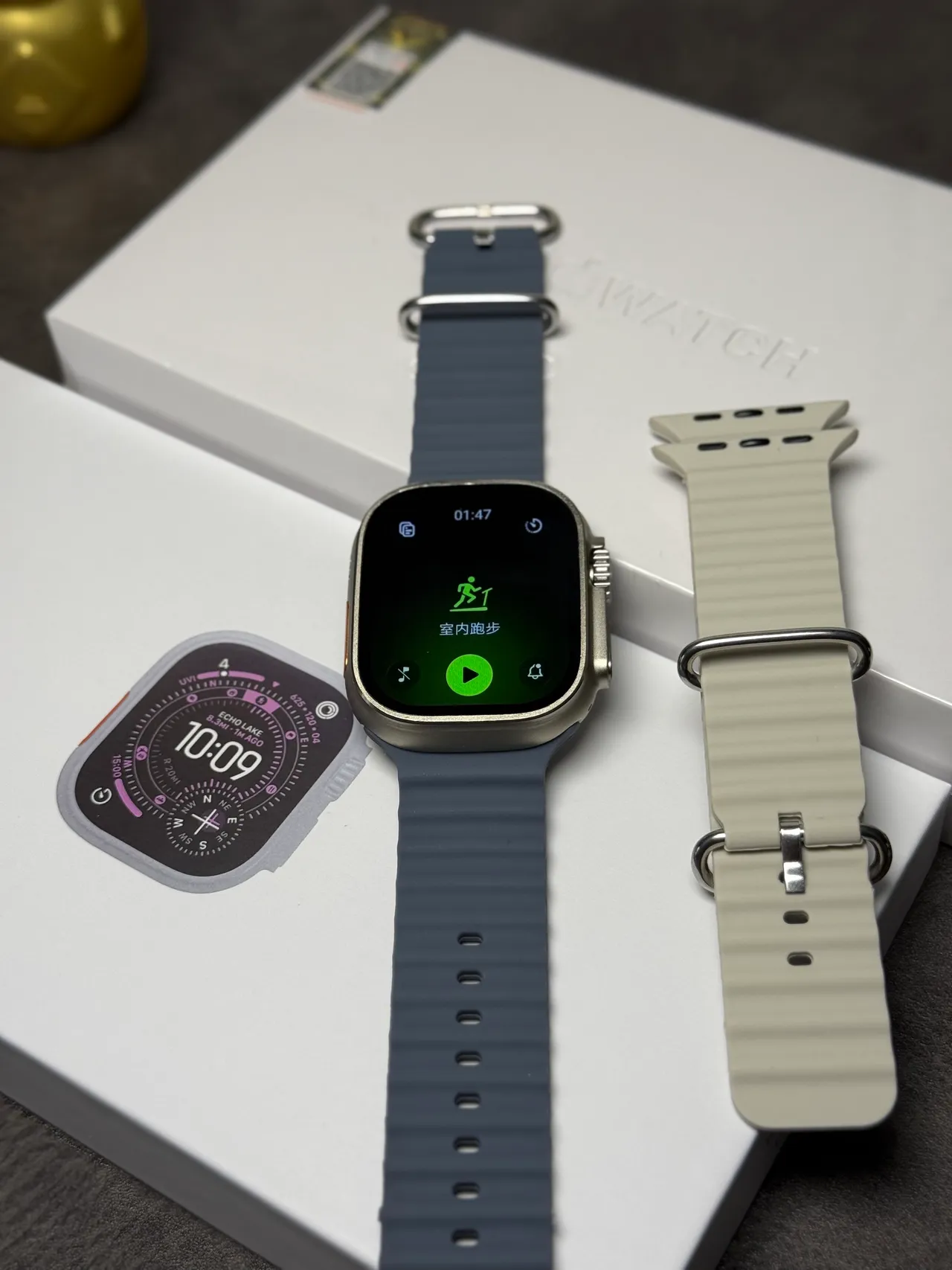 Apple Watch Ultra Cinza Ardósia Sport Band Relógio Desportivo 10
