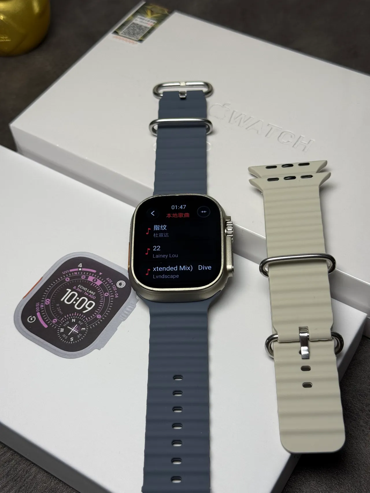 Apple Watch Ultra Cinza Ardósia Sport Band Relógio Desportivo 11