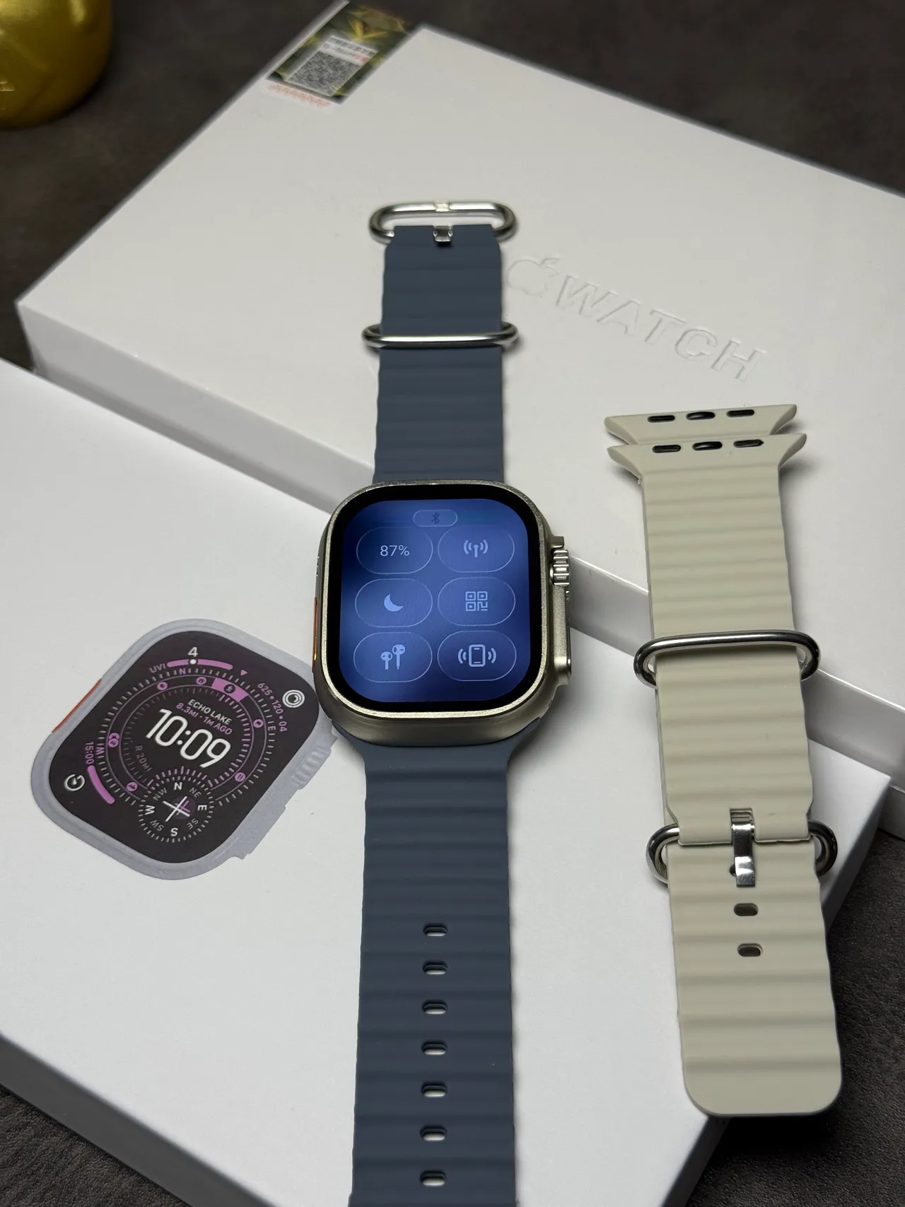 Apple Watch Ultra Cinza Ardósia Sport Band Relógio Desportivo 12