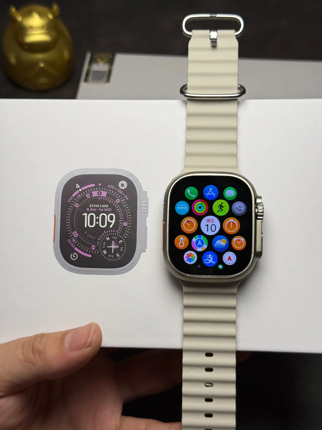 Apple Watch Ultra Cinza Ardósia Sport Band Relógio Desportivo 13